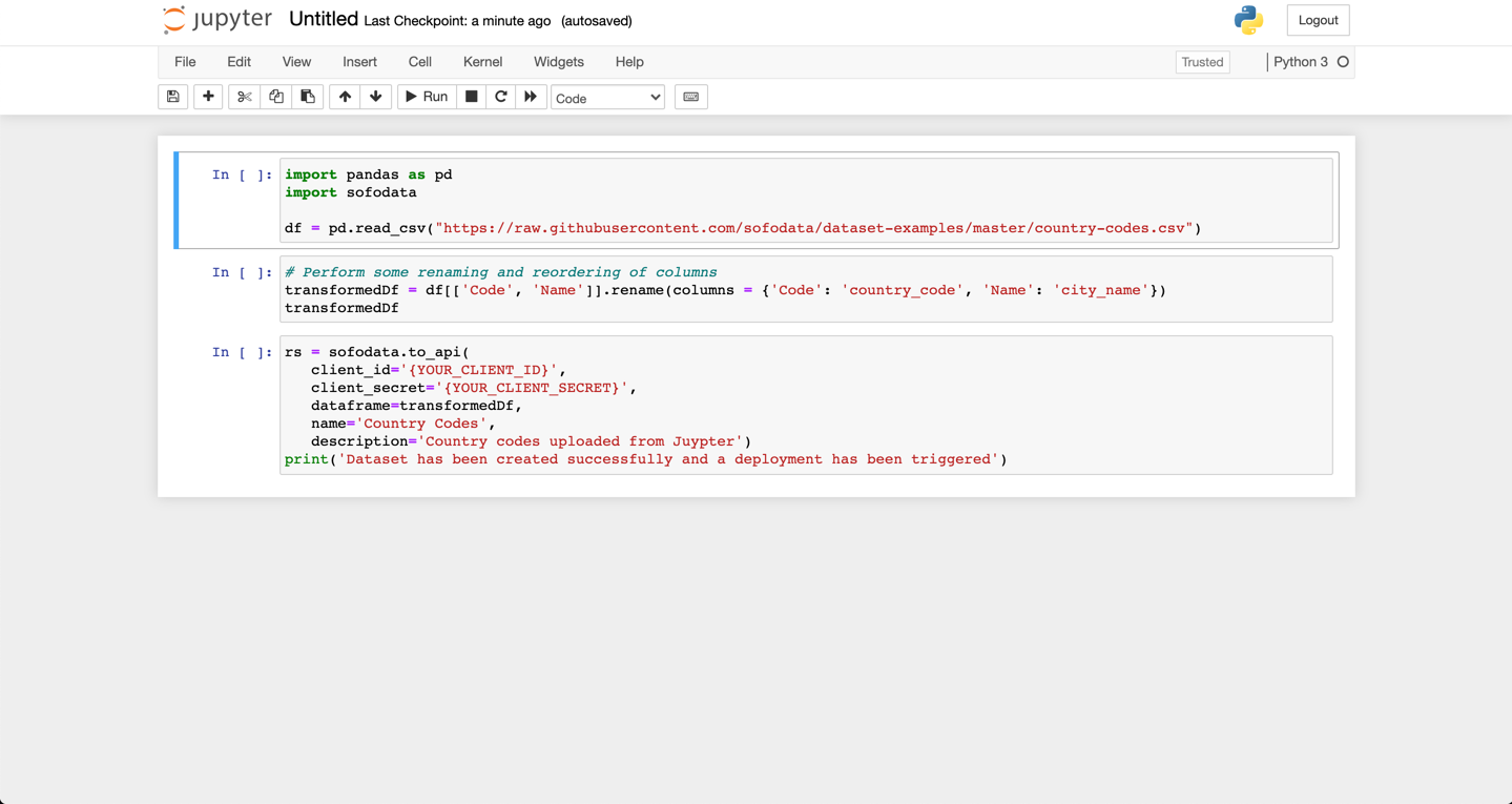 Sofodata Screenshot