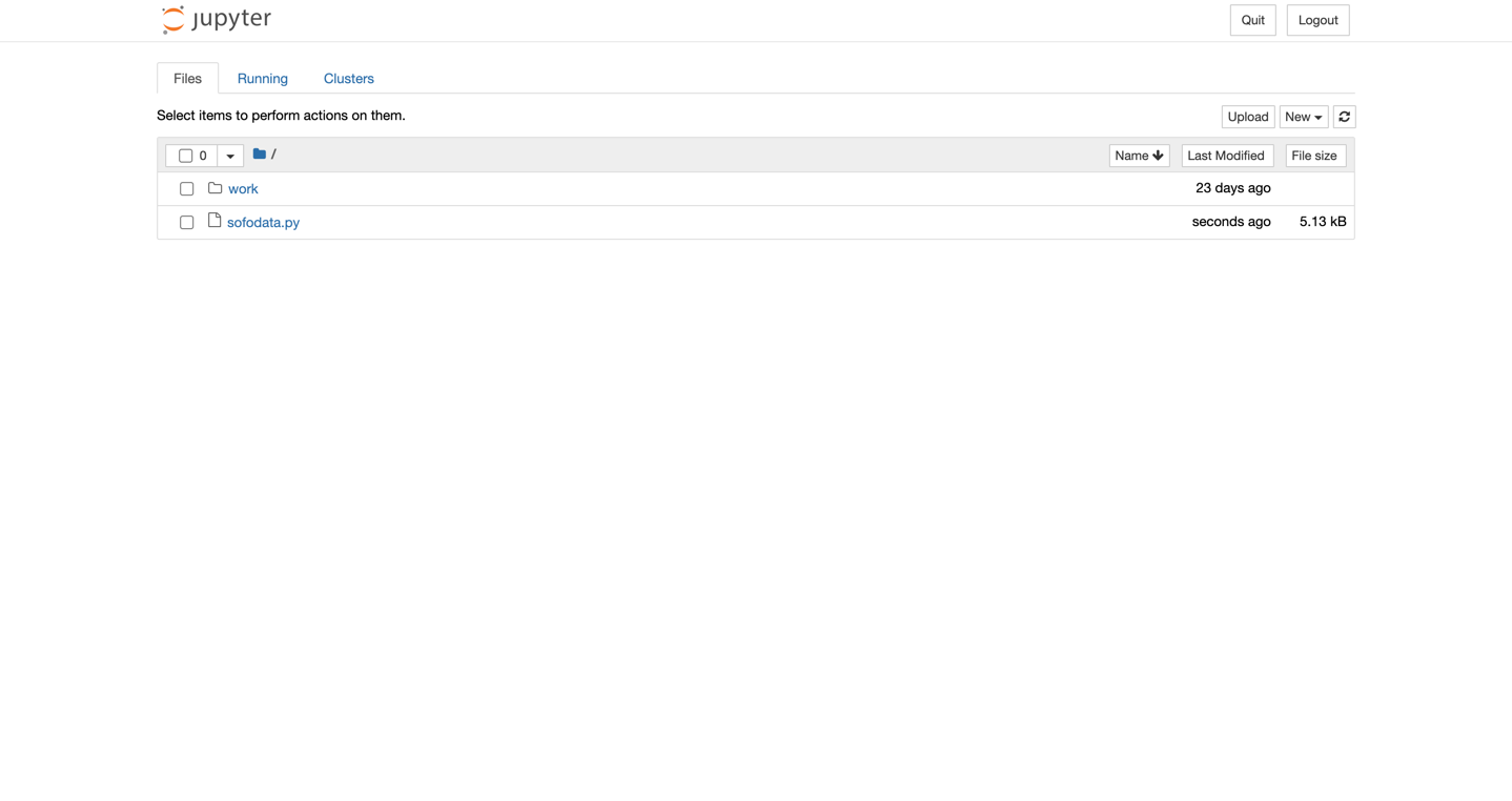 Jupyter Sofodata Module Screenshot